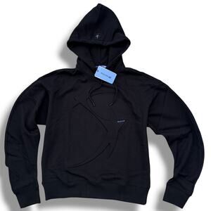 Thierry Mugler H&M Star Motif Pullover Hoodie Black Mens Size Medium Black 3D